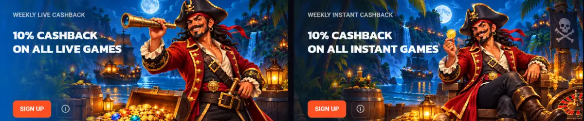 crashpirate casino cashback